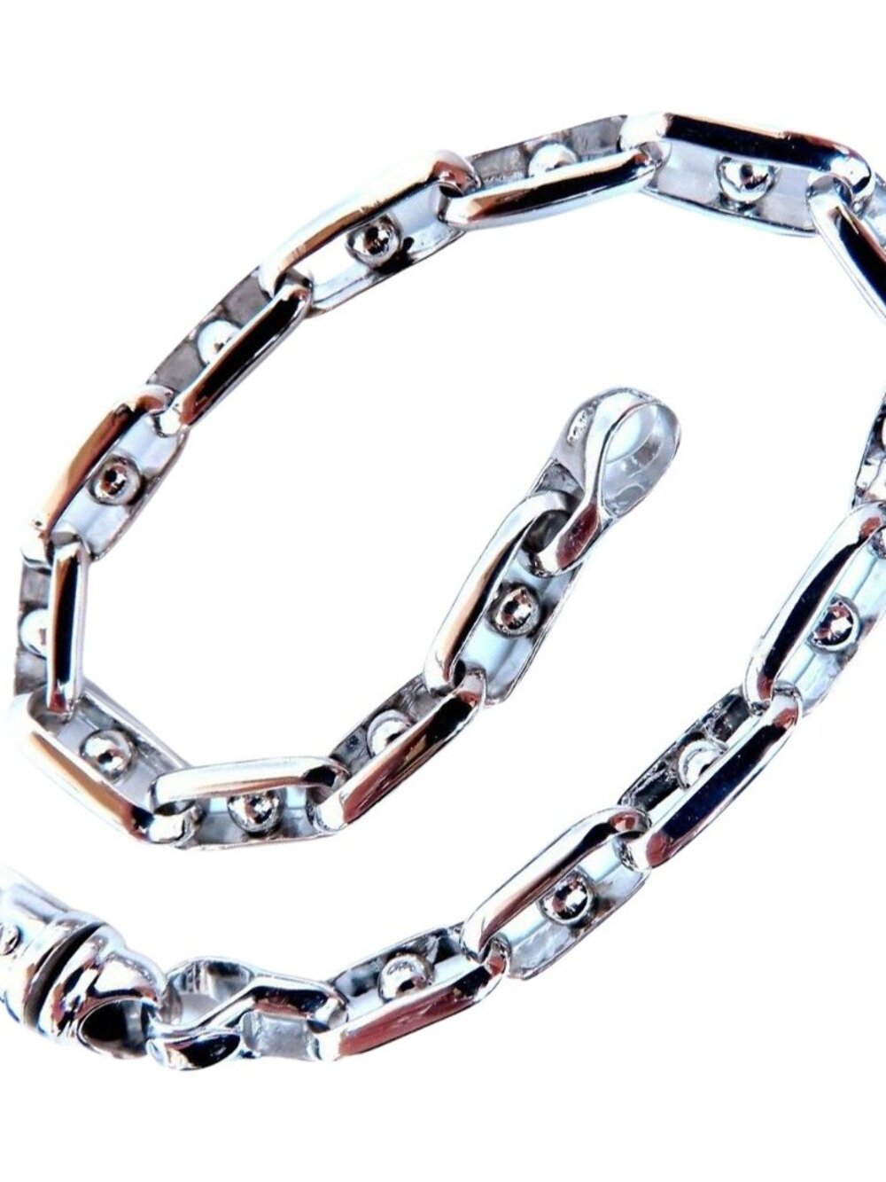 14kt Gold Rolling Balls Chain Link Bracelet Masculine Prime 9.25 inch*